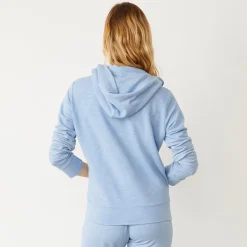 MONROW Supersoft Zip Up Hoody SOFTBLUE Discount